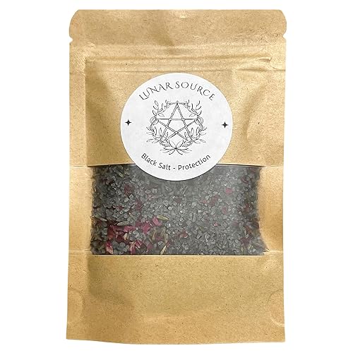 Miniatura 2 de Witches Black Salt Herbal Blend  Spellcasting Ritual Spiritual Fiery Wall of Protection Reversal Rituals Purifying Altar Spell Tool Pagan Spirit