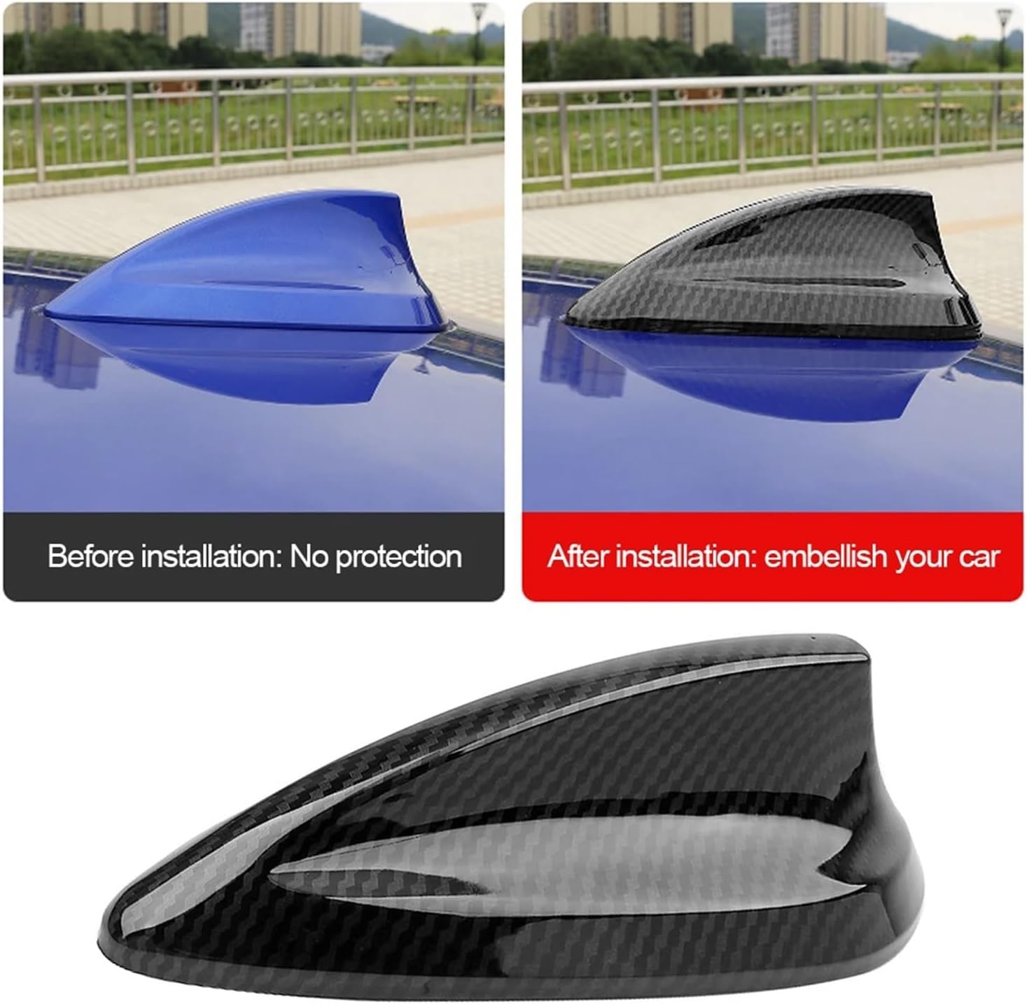 Actual Carbon Pattern Compatible for BMW M2 M3 M4 123457 Series X1 X3 F22 F30 F34 F80 F87 F32 F36 F82 G11 G20 G12 G30 Shark Fin Antenna Cover(Style B)