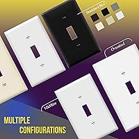 Vista 7 de ENERLITES Placa de pared para interruptor de luz de palanca, cubierta de interruptor jumbo, de gran tamaño, 1 banda, 5.5" x 3.5", policarbonato