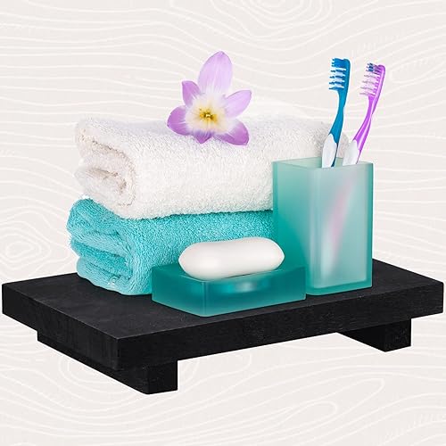 Miniatura 3 de Nuogo Bandeja elevadora de madera para jabón, bandeja de jabón para fregadero de cocina, pedestal de madera para encimera de cocina, soporte