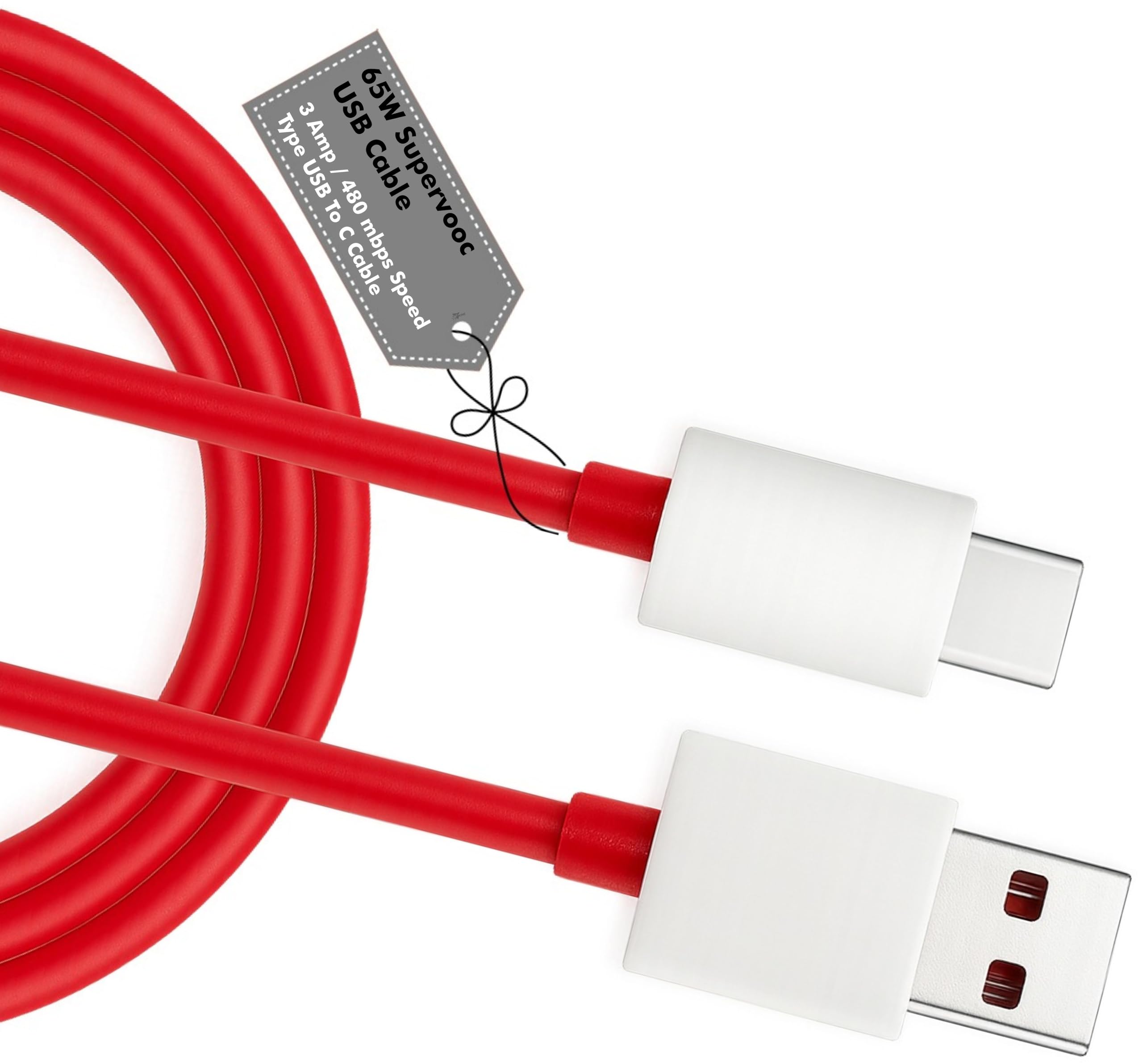 AINE 65W Fast Charging Cable – USB to C compatible with OnePlus 13 13R 12 12R 11 10 9 Pro Nord 4 3 2 CE Series (Dash Warp Supervooc) Compatible | Original High-Speed Charging