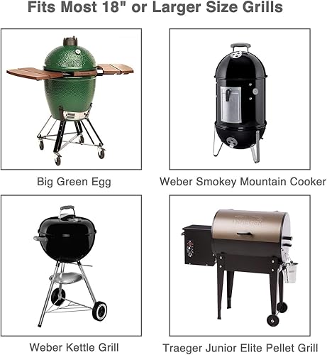 Miniatura 6 de Soligt. - Rejilla de acero inoxidable 304 extra larga para parrillas de 18.0 pulgadas o más grandes, soporta hasta 3 costillares completos.