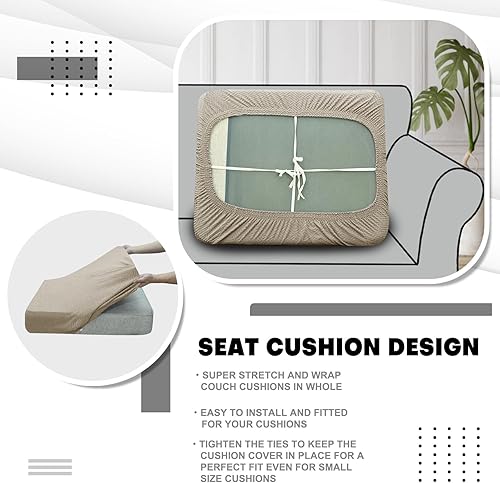Miniatura 4 de ZNSAYOTX Fundas de sofá modulares para diván en forma de L, 1 pieza de cojín separado, repuesto universal, protector de muebles de patrón único con