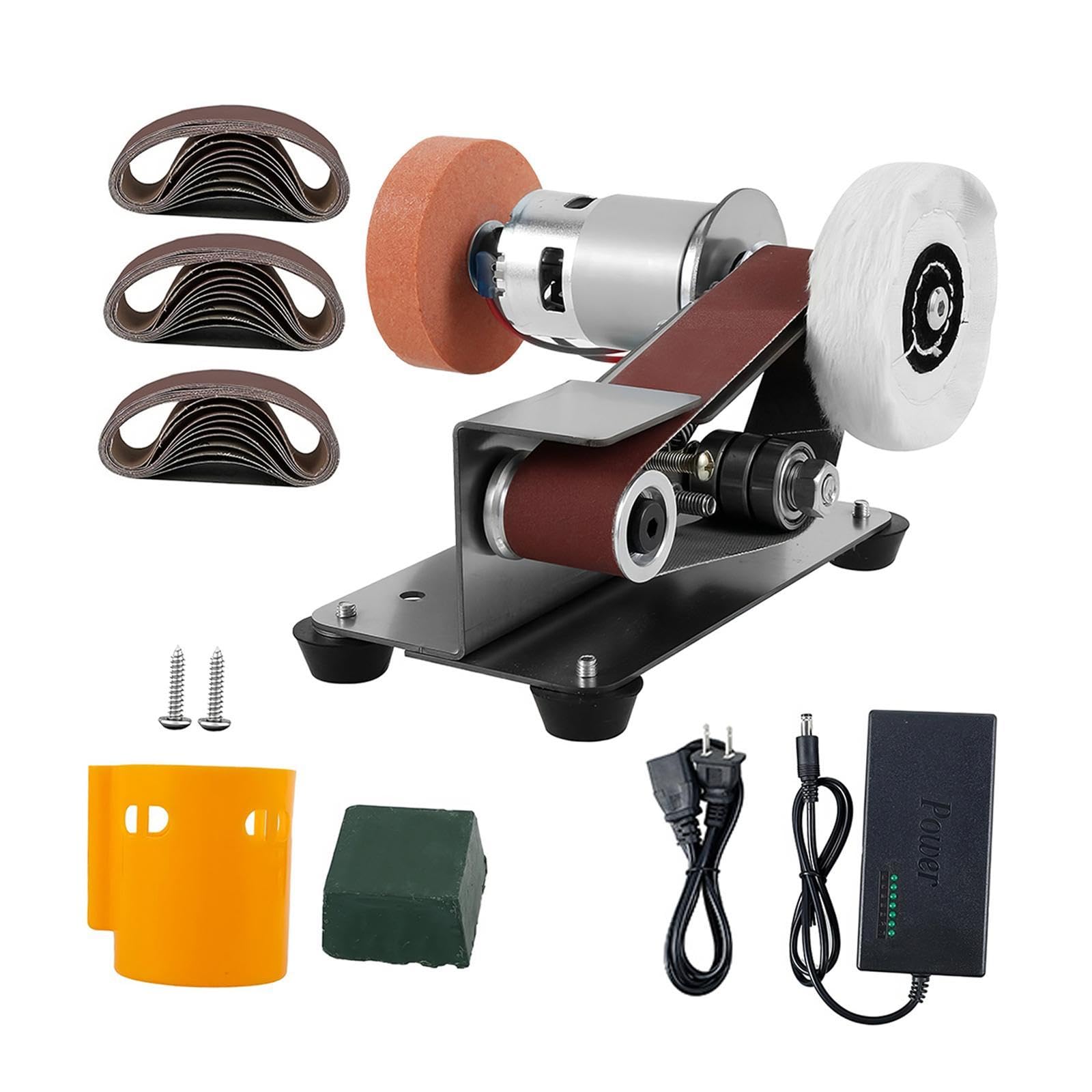 Mini Belt Sander, Knife Sharpener Power Tool Sander Compact Sturdy Sharpener Tool, Polishing Grinding Machine,