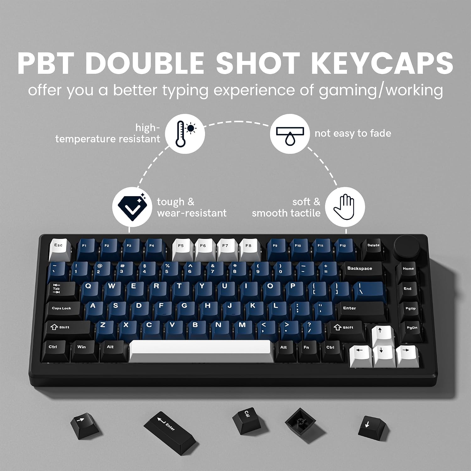 dagaladoo Double Shot PBT keycaps Set, Cherry Profile Keyboard Keycaps image 3
