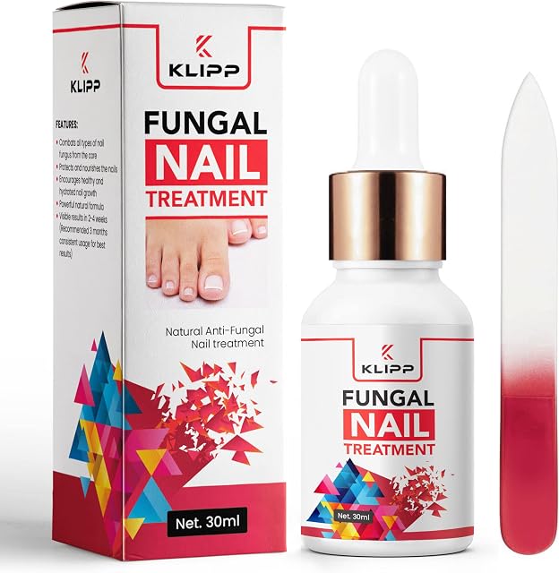 KLIPP Severe Fungal Nail Treatment for Toenails and Fingernails  Toenail Fungus Treatment  Anti Fungal Nail Strengthener for Ingrown & Thick Nail Infection Treatment with Tea Tree (30ml)