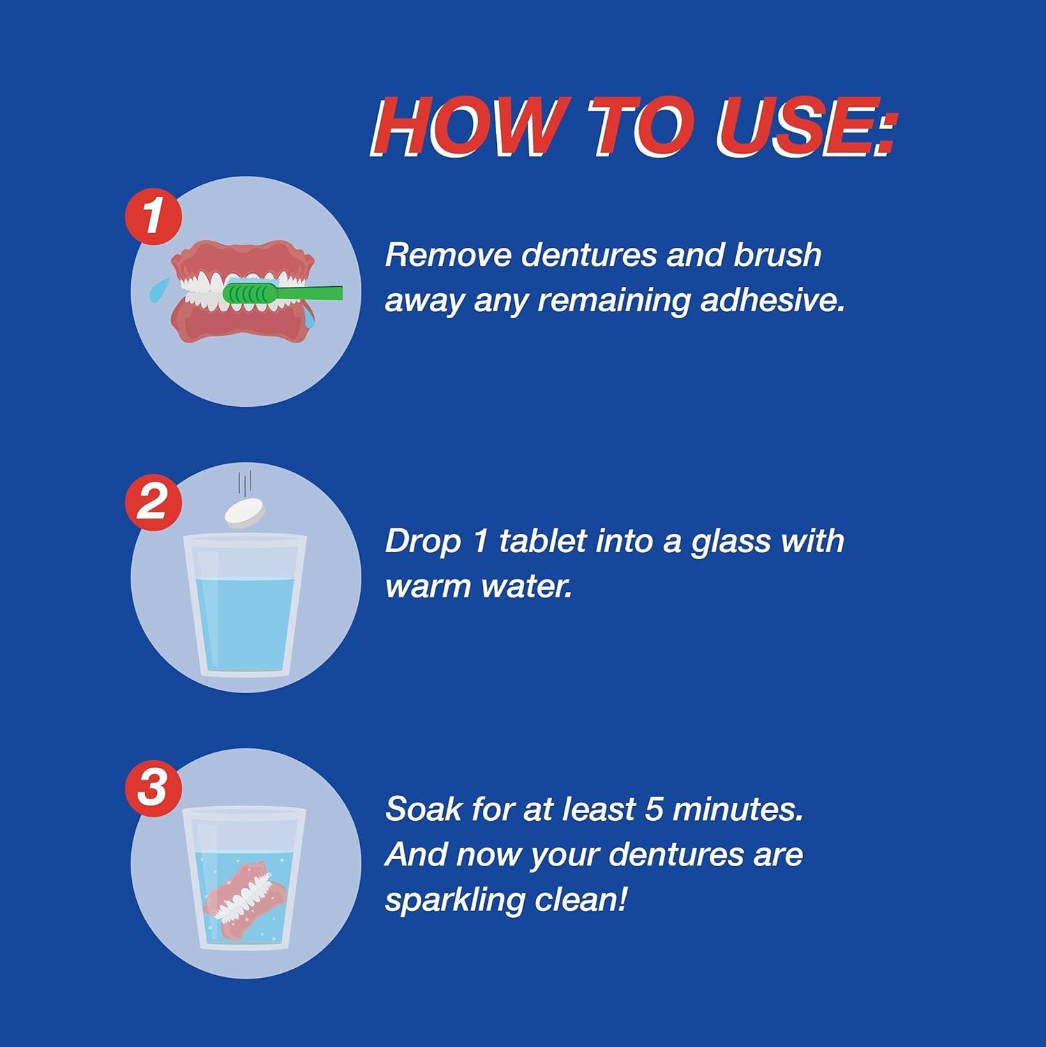 Secure Denture Cleansing Tablets, Cleans and Refreshes, 32 Tabs (Pack of 2) : Beauty & Personal Care