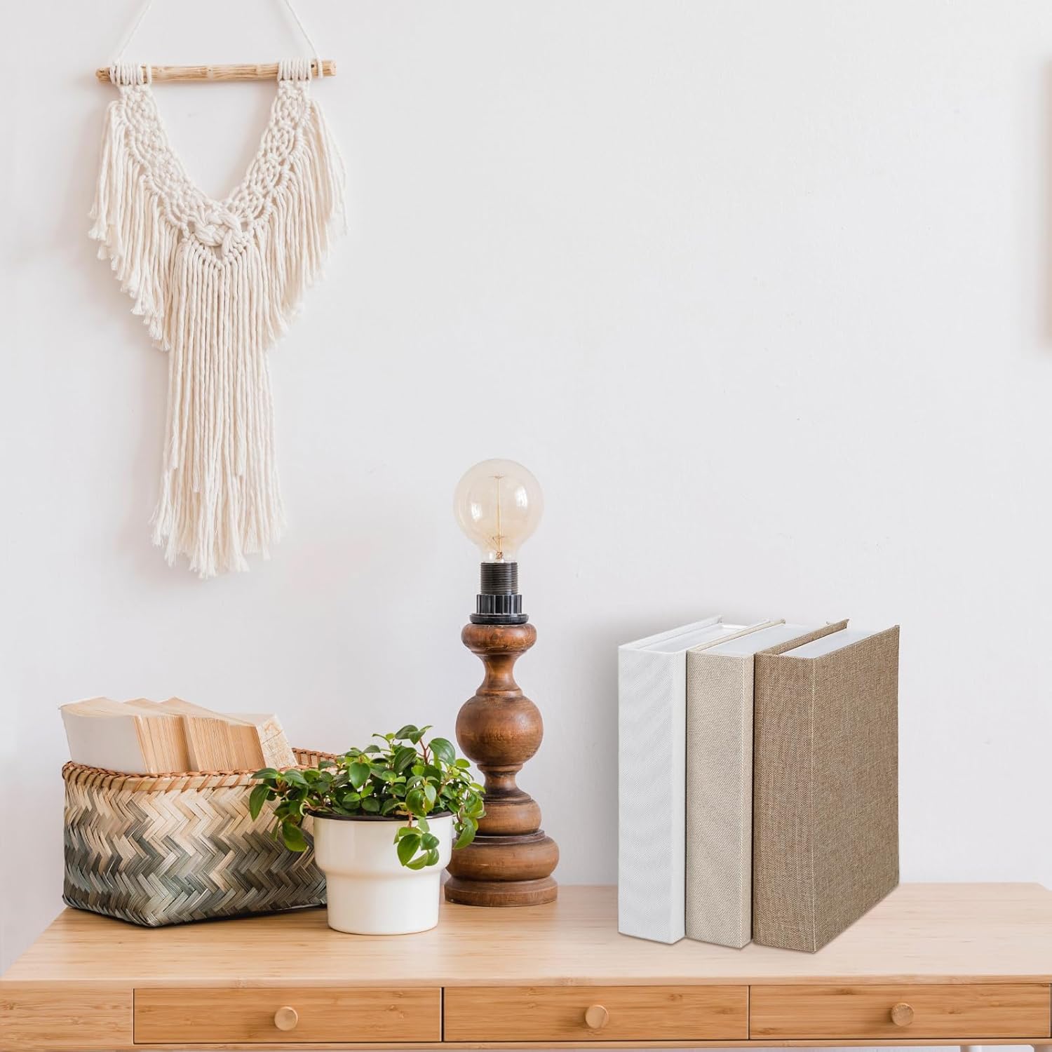 Tioncy 3 Pcs Fake Book Box Neutral Linen Book Box Decorative Faux Prop Storage for Farmhouse Home Decor shelf Table Card Photo DIY Keepsake Gift(8.6 x 6.1 x 1.8 Inch,Multicolor)