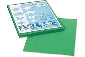 Tru-Ray Heavyweight Green Construction Paper for Eco-Friendly Projects