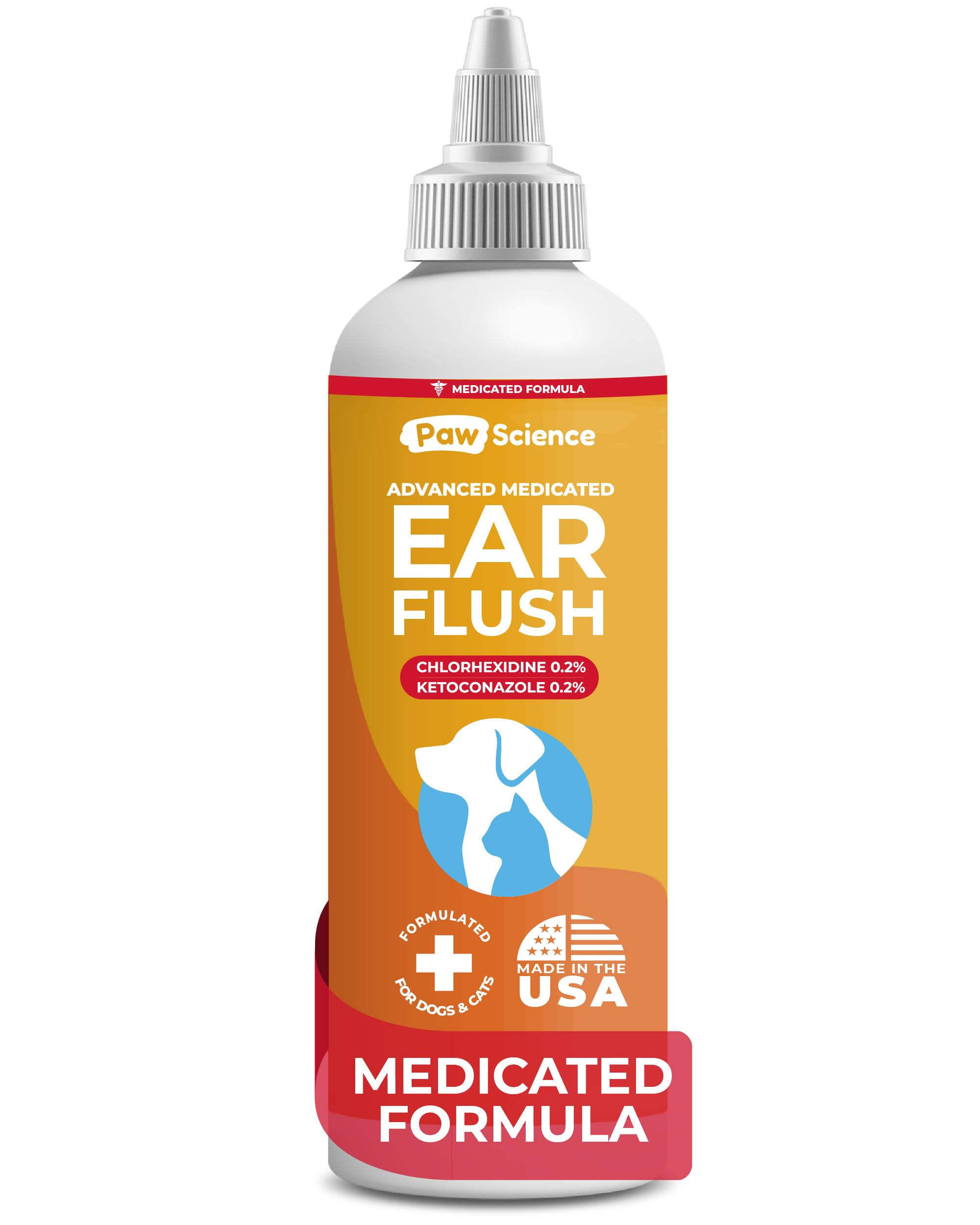 Paw Science Dog Ear Cleaner - Medicated 8 oz