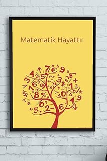 Postermanya (pster12165) Matematik Hayattır Eğitim Çerçeveli Tablo 2 (21x30cm)