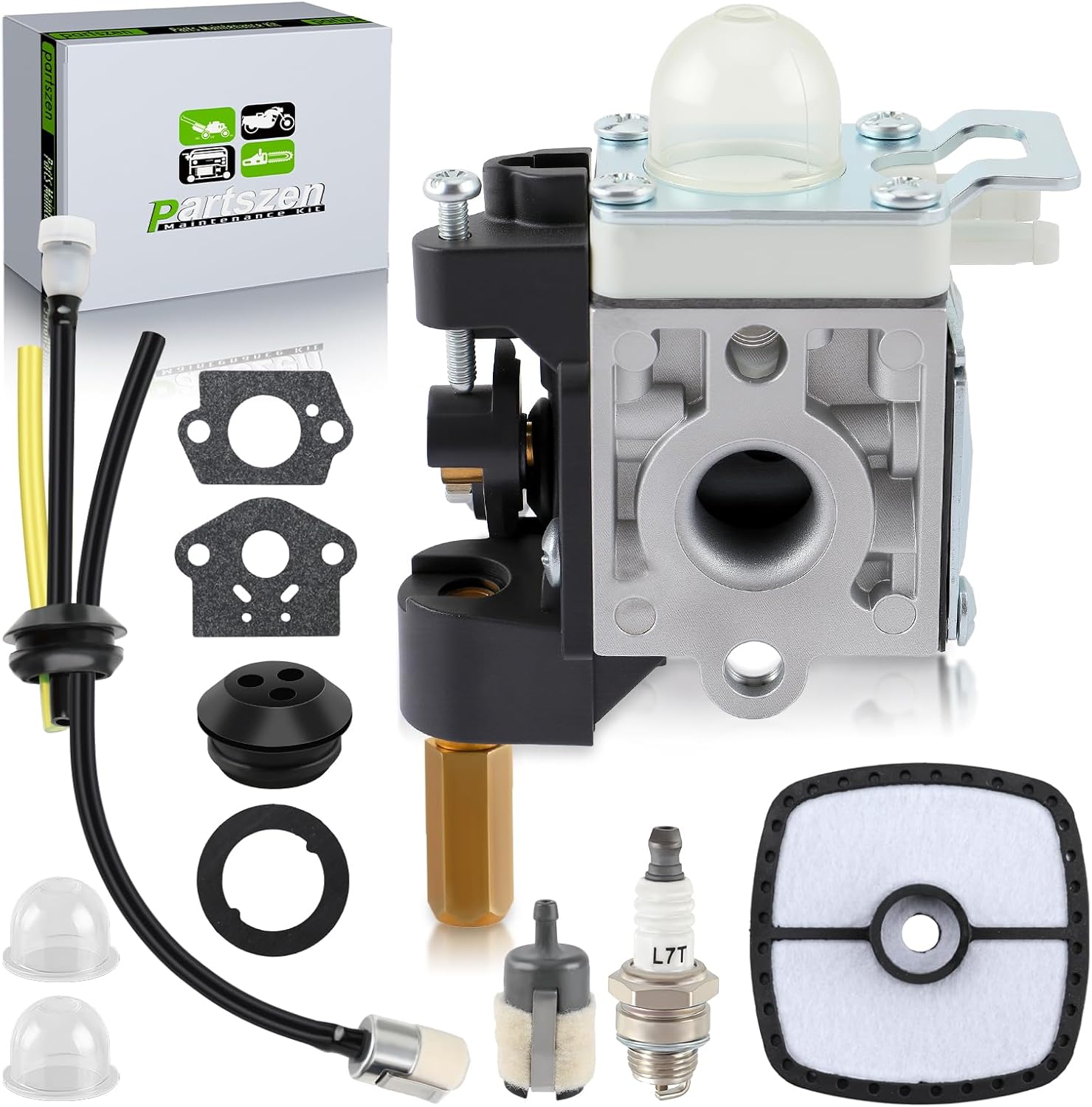 GT200 SRM210 Carburetor Fuel Line Kit for Echo SRM210 SRM230 SRM211 GT200 HC150 HC151 PE200 PE201 PPF210 PPF211 Trimmer for ZAMA RB-K75 Replace A021000740 A021000741 Tune-up Parts