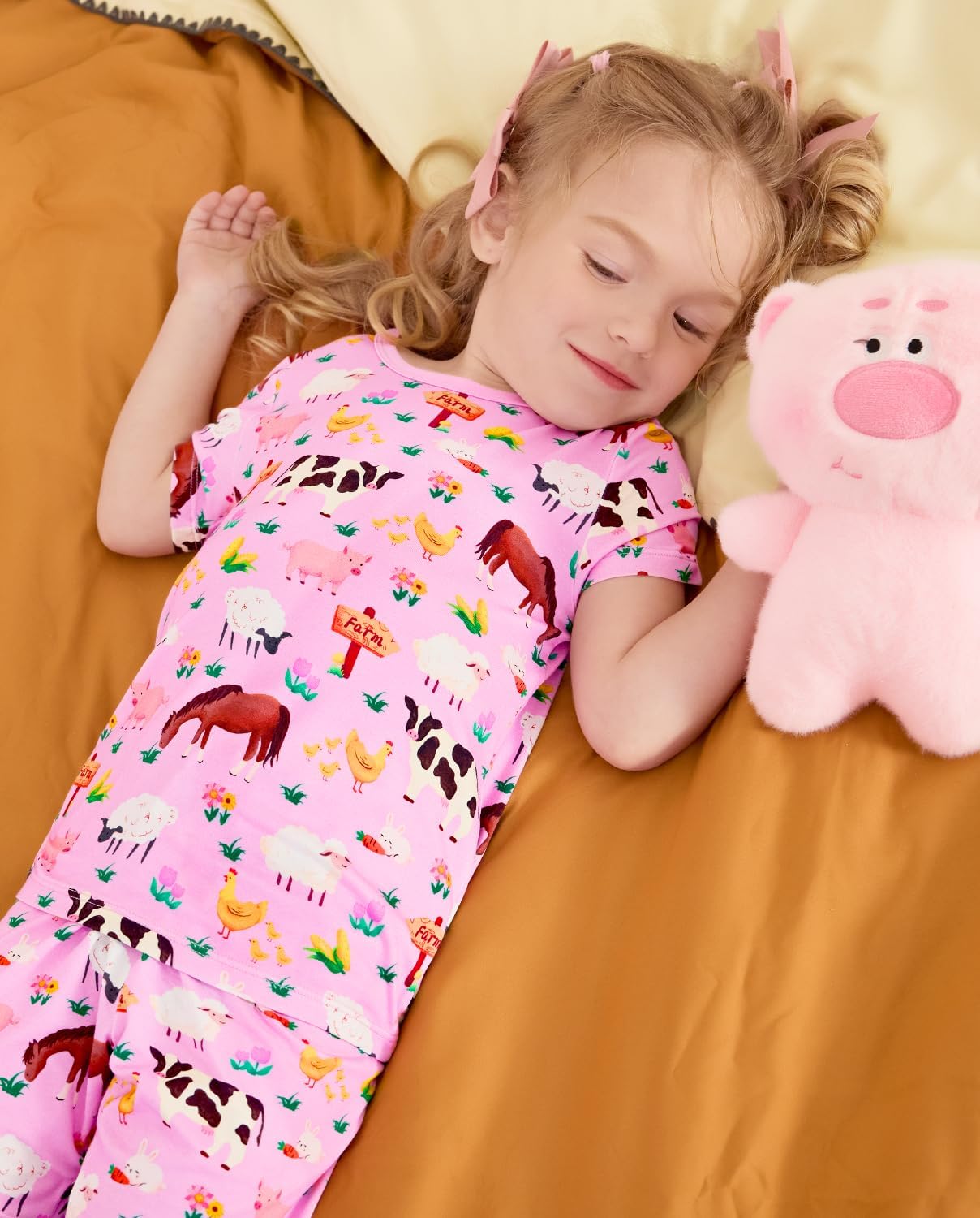 babee Reshinee Bamboo Viscose Toddler Unicorn Mermaid Girls Kids Pajamas Short Sleeve Summer Cool Snug fit Pjs 12M-8Y 2pcs