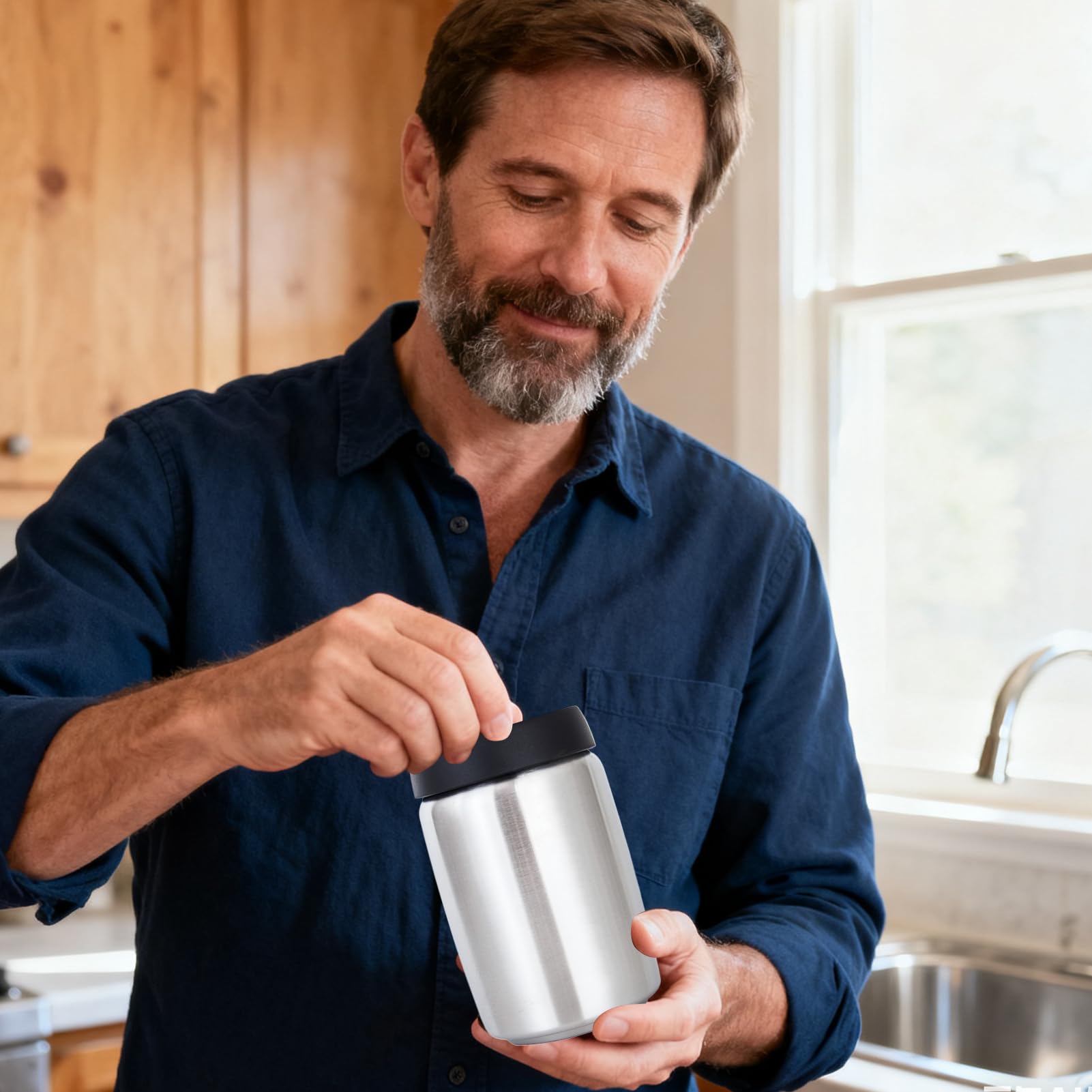 Contenitore Per Caffè Barattoli Sottovuoto In Acciaio Per Alimenti Da | Barattolo Sottovuoto Per Caffè In Acciaio Organizer Da Cucina Per Cereali, Tè, Frutta Secca E Farina