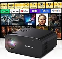 Vista 1 de Mini proyector con WiFi y Bluetooth, 4K Smart 1080P Proyector de película portátil para exteriores con Android 13 y aplicaciones integradas