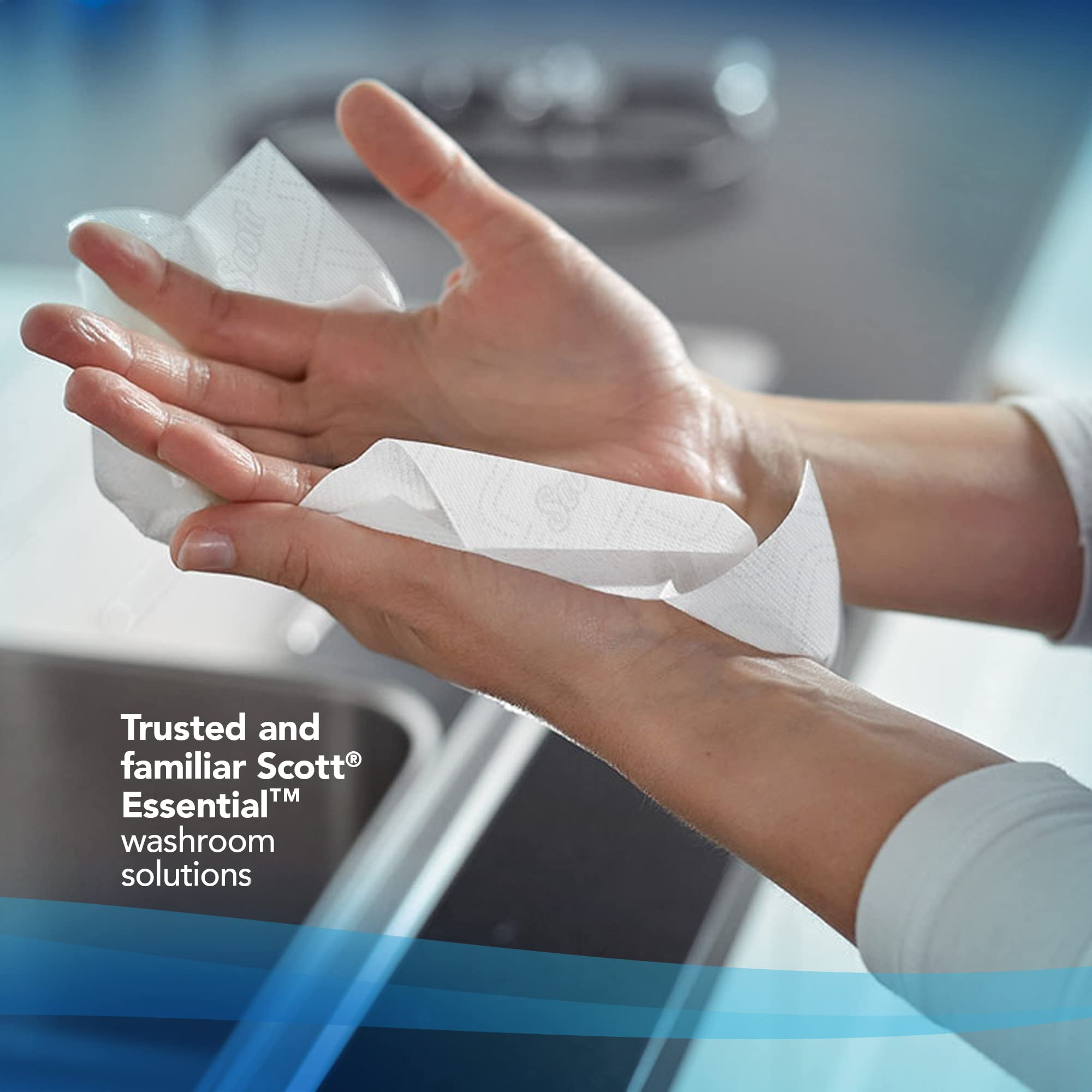 Scott Essential Slimroll 6639 - Toallas de papel en rollos (6 rollos de 180 m), color blanco (total 1080 m)