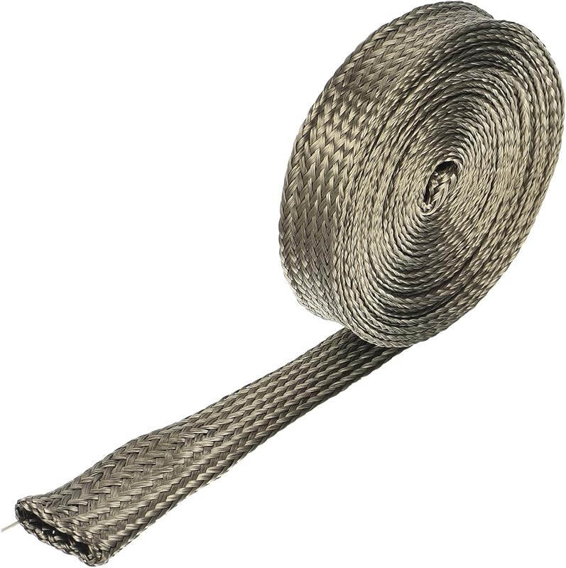 Manga de proteção térmica MECCANIXITY para fios e mangueiras, 8 mm x 3 m, 800 °C – Cor titânio
