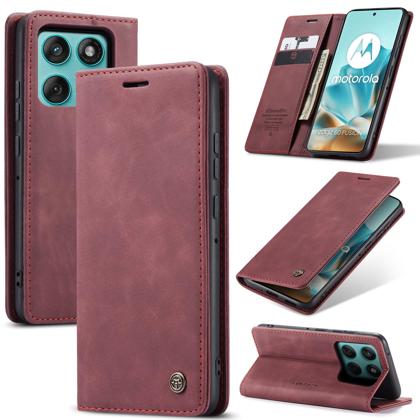 GerlWorld Leder Klapphülle für Samsung