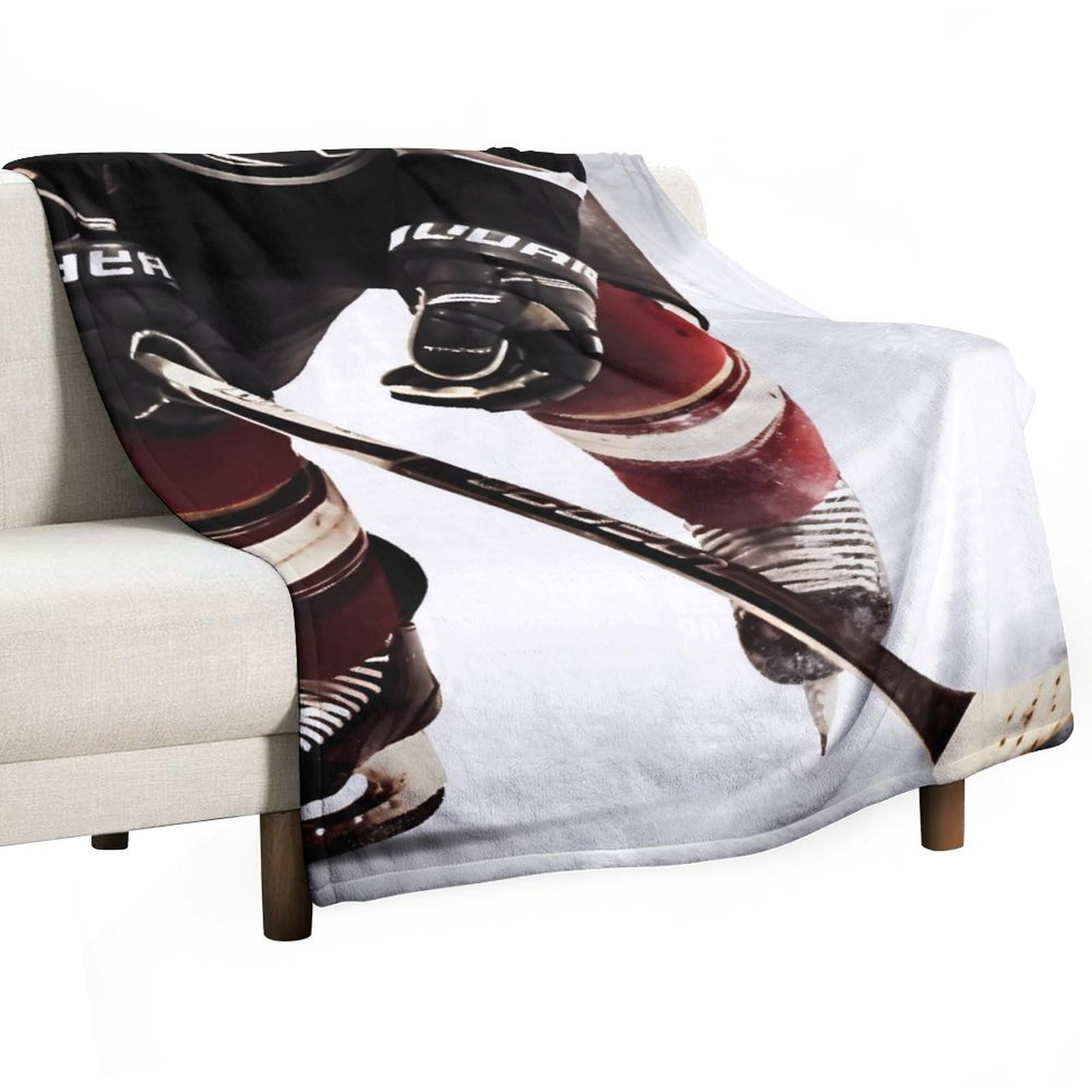Couverture polaire hockey 127x178 cm douce et chaude pour lit