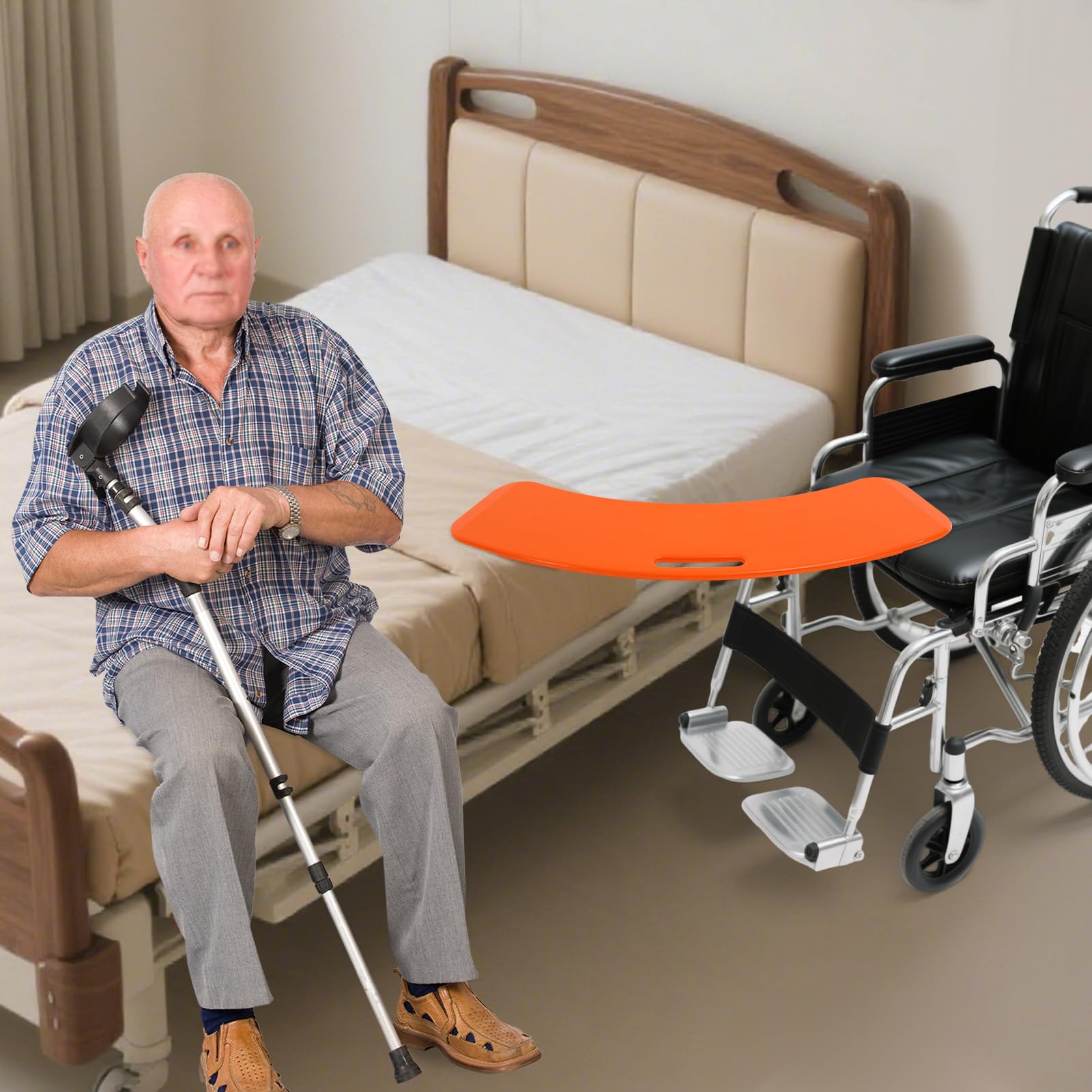 Tavola di trasferimento, 80 cm fino a 150 kg, per sedia a rotelle e letto
