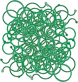Plant Clip | 100個 再利用可能 固定サポート クリップ,植物つる用クリップ | 屋外 庭園 花 茎 温室 ブドウのつる 対応