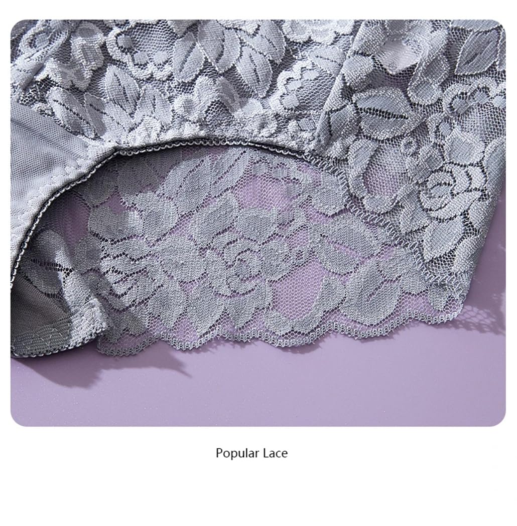 12 piezas de bragas, ropa interior de encaje para mujer, ropa interior elástica, talla grande, a, M