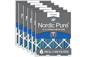 Nordic Pure 16x20x1 MERV 7 Pleated AC Filter