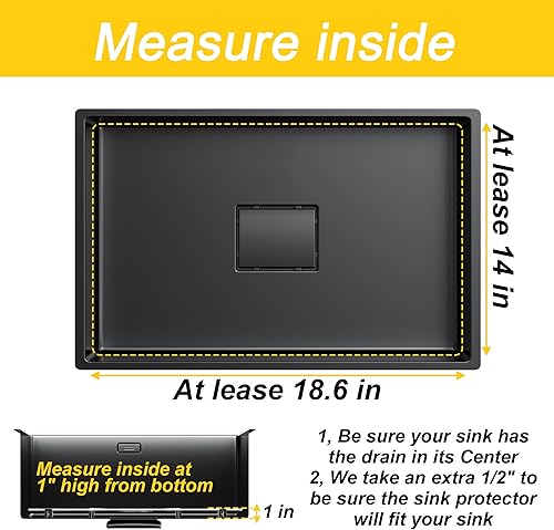 Miniatura 4 de SlimmKISS Protectores de rejilla para fregadero, rejillas inferiores de 18 pulgadas, protector de fregadero con radio de esquina, protector de