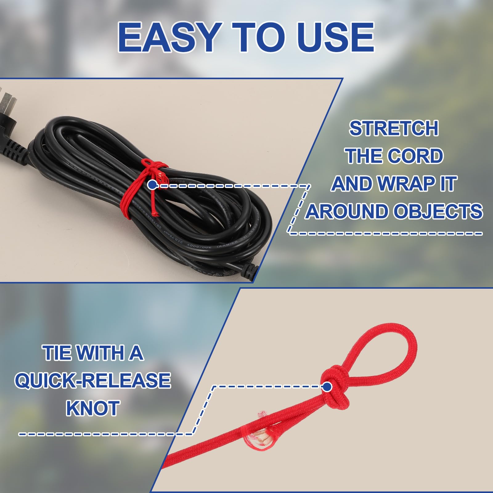 PATIKIL 25mm x 10 Meters Elastic Bungee Cord - Image 4