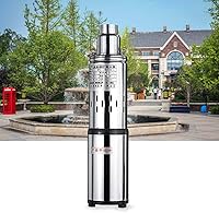 Vista 2 de Deep Well Submersible Pump, Solar Water Pump, Deep Well Water DC Pump Pond Pump, Stainless Steel, 24V DC, 200W, Max Lift 100FT, Max Flow:16L/min