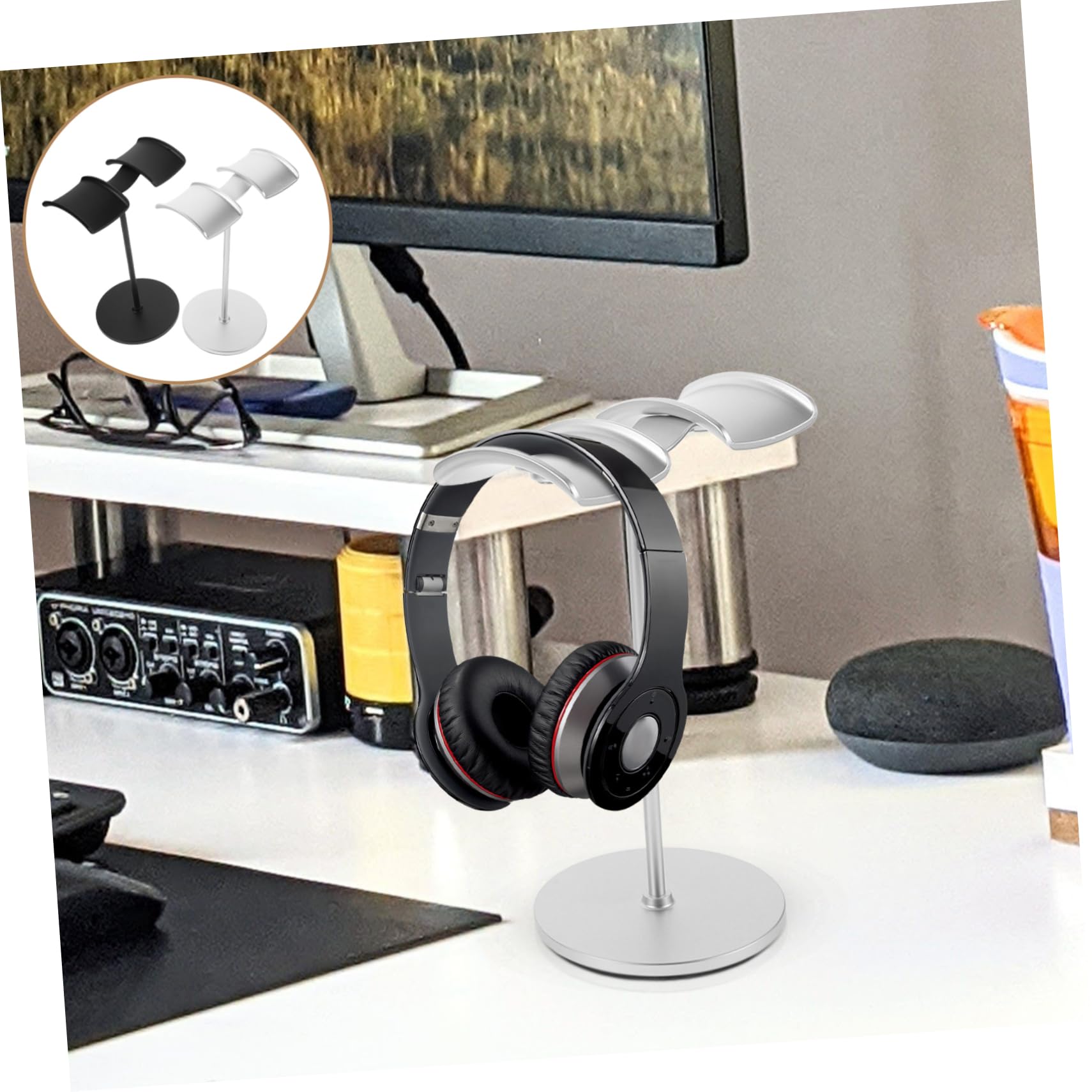 Uonlytech 2pezzi Porta Cuffie Da Supporto Per Cuffie Da Tavolo Stand Accessorio Wireless Organizzatore Salvaspazio Per Scrivania