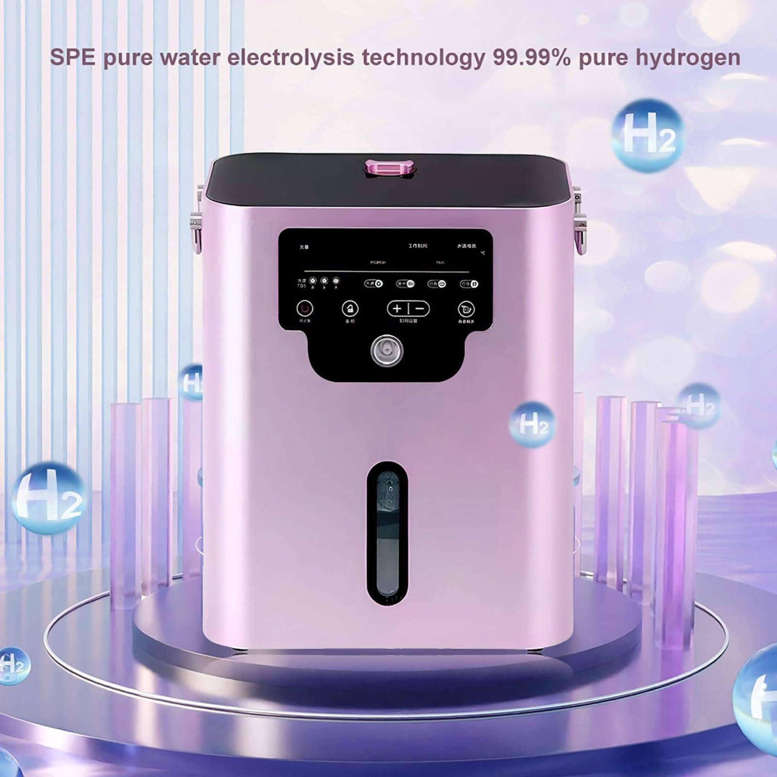 Urządzenie Do Inhalacji Wodorem O Wydajności 600 Ml/Min - Duży Zbiornik Na Wodę O Pojemności 2,5 L, Generator Wodoru, Oczyszczanie Jonizatorem Z Ekranem LED, Ustawienie Czasu