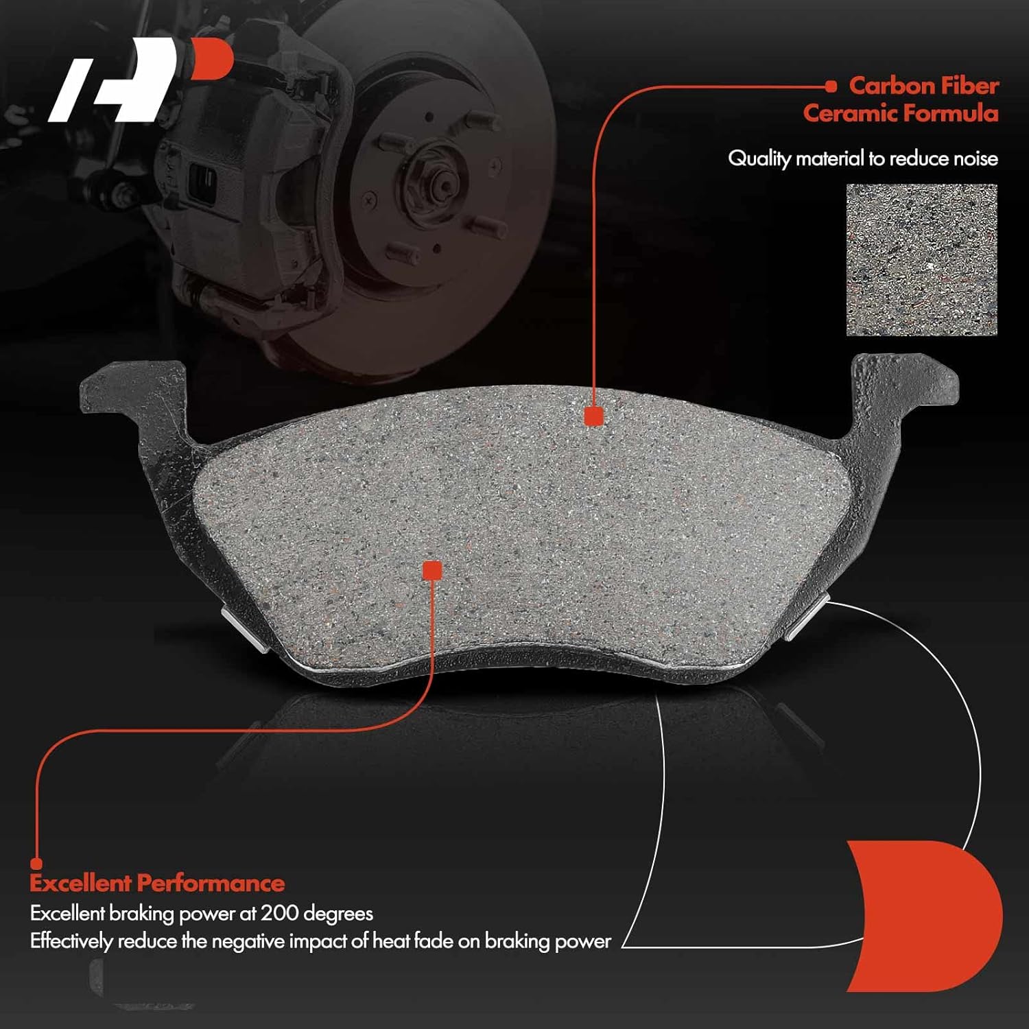 A-Premium 11.89 inch(302 mm) Rear Solid Disc Brake Rotors + Ceramic Pads Kit Compatible with Ford, Mazda & Mercury Models - Escape/Tribute/Mariner 2005-2008, with 4-Wheel Disc Brakes, 6-PC Set