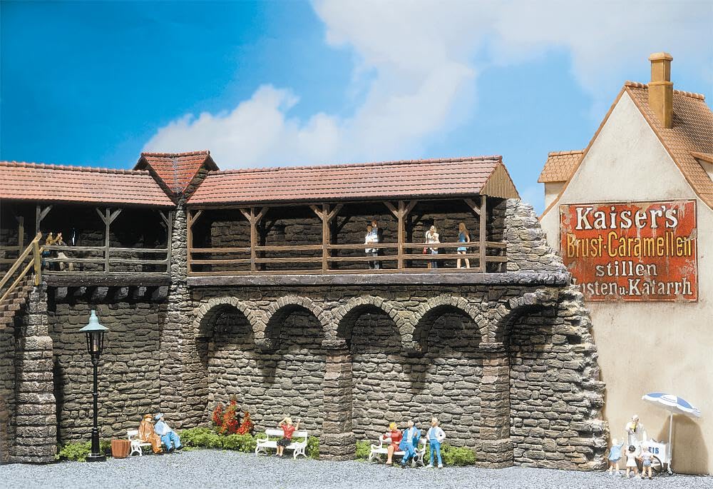 Amazon.com: Faller 130404 Old-Town Wall Sections HO Scale Building