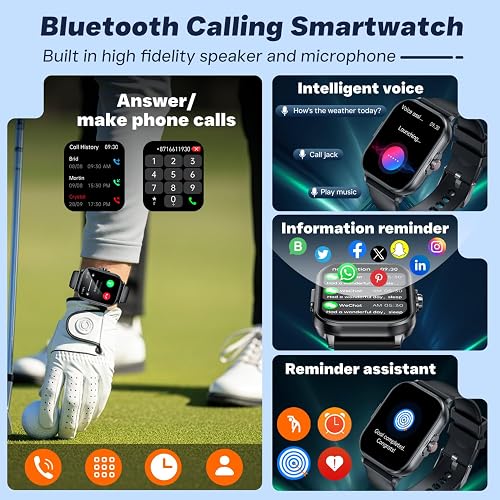 ECG Montre Connectée Homme Smartwatch: avec HRV IMC Acide Urique Appel Bluetooth Sommeil Fréquence Cardiaque Pression Artérielle SpO2 Étanche Cardio Fitness Tracker 2.01" Montre Sport pour Android iOS - 3