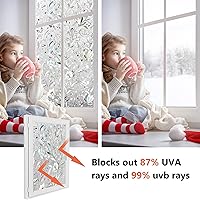 Vista 6 de Kromapolis Película de privacidad para ventana, cubierta de vinilo para ventanas, película decorativa de vitral, película de privacidad esmerilada