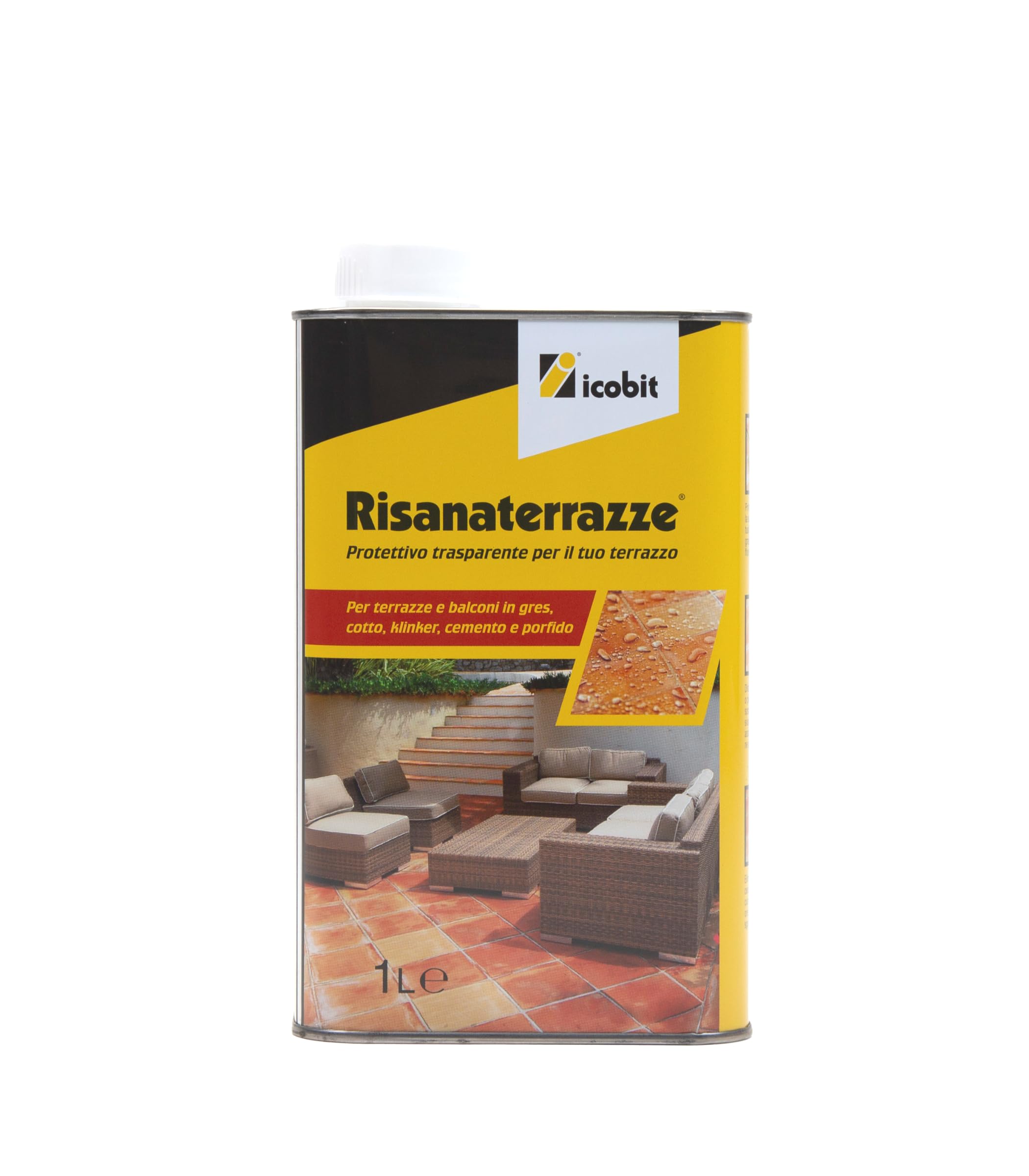 icobit Sanaterrazze-Protector impermeabilizante para terrazas y Balcones, 1 litro