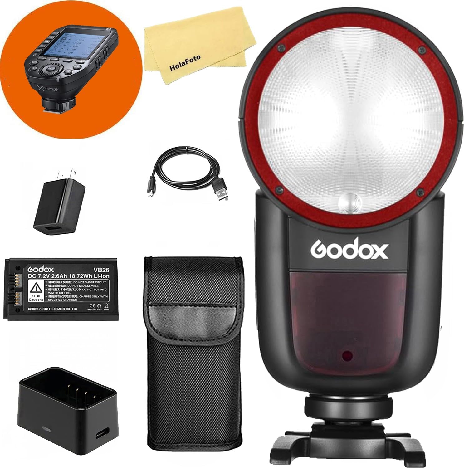 محتويات عبوة Godox V1-N و XProII-N