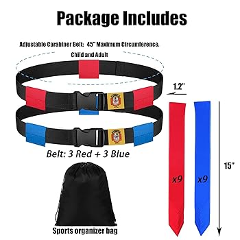 Flag Football Set, 14 Player Flag Football Belts And Flags Set