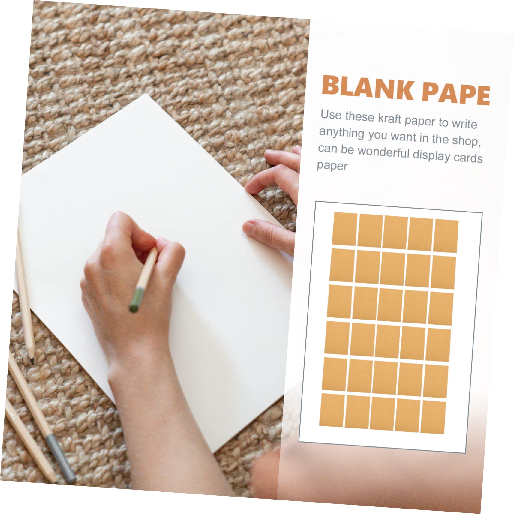 Papier Autocollant pour Étiquettes A4 100 Feuilles en Papier Kraft