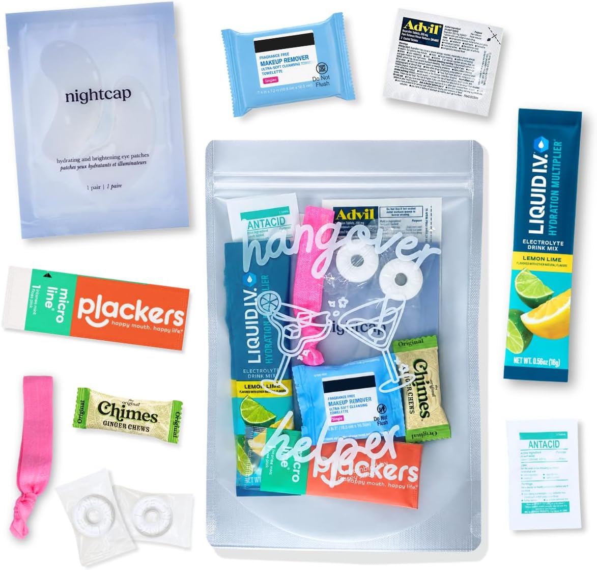 Casey Aileen Hangover Kit (1 Pack) Pre Filled Party Favors, Goodie Bags, Gift for Bachelorette, Wedding, 21st Birthday, Girls Trip and All Celebrations
