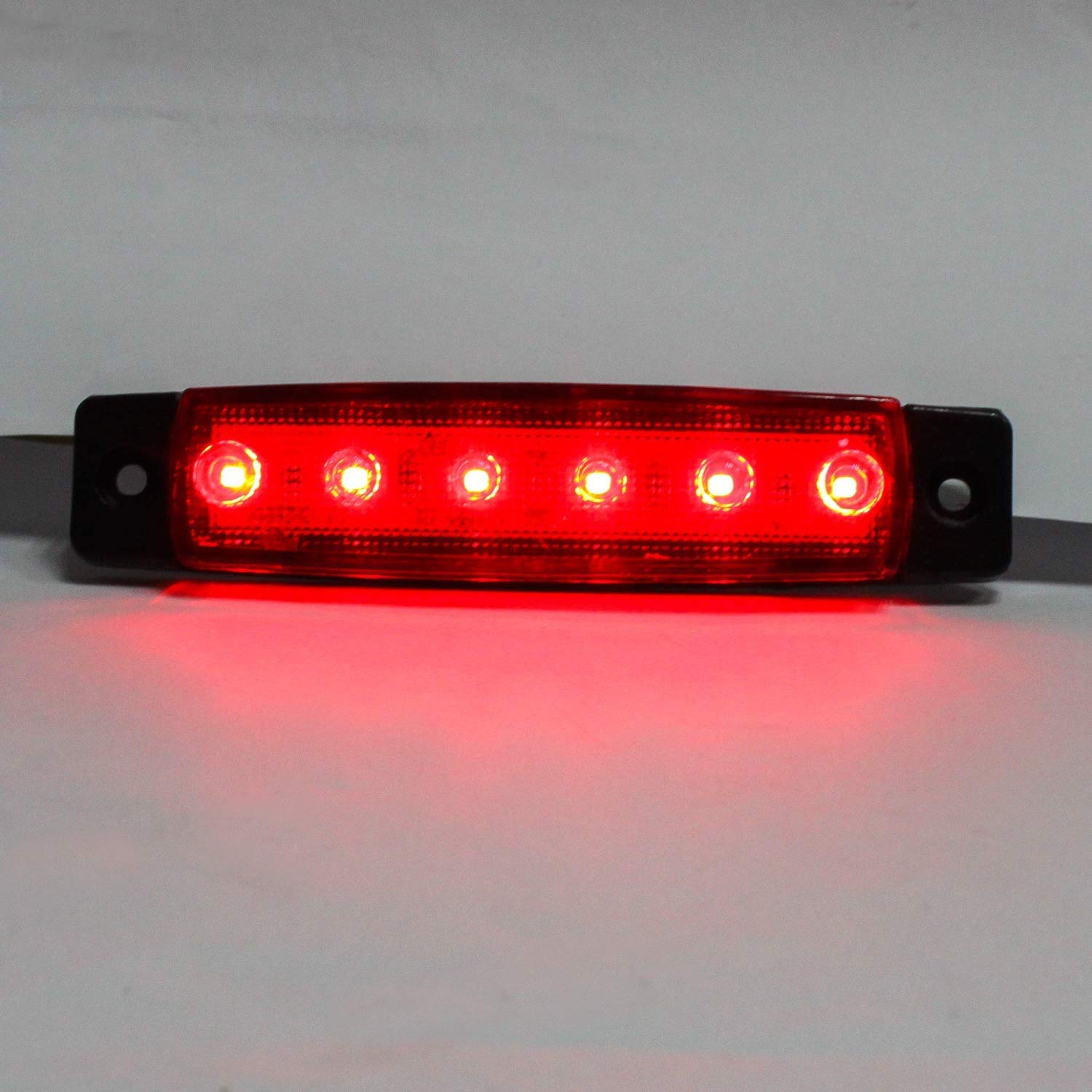Biqing 20 X Luces de marcador lateral de LED Rojo,Indicadores de posición 12V Impermeable Lámparas laterales led para camión remolque Lorry Cab Bus Barco Tractor autocaravana