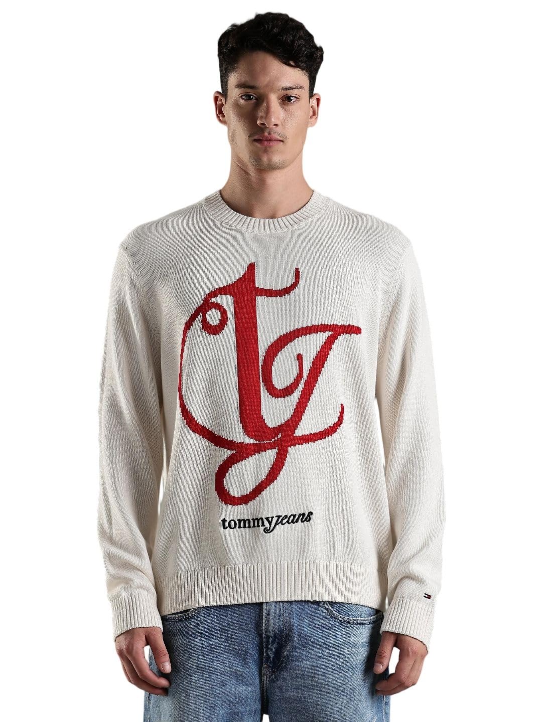 tommy hilfiger Embroidered Logo Regular Fit Cotton Sweater-picture-10