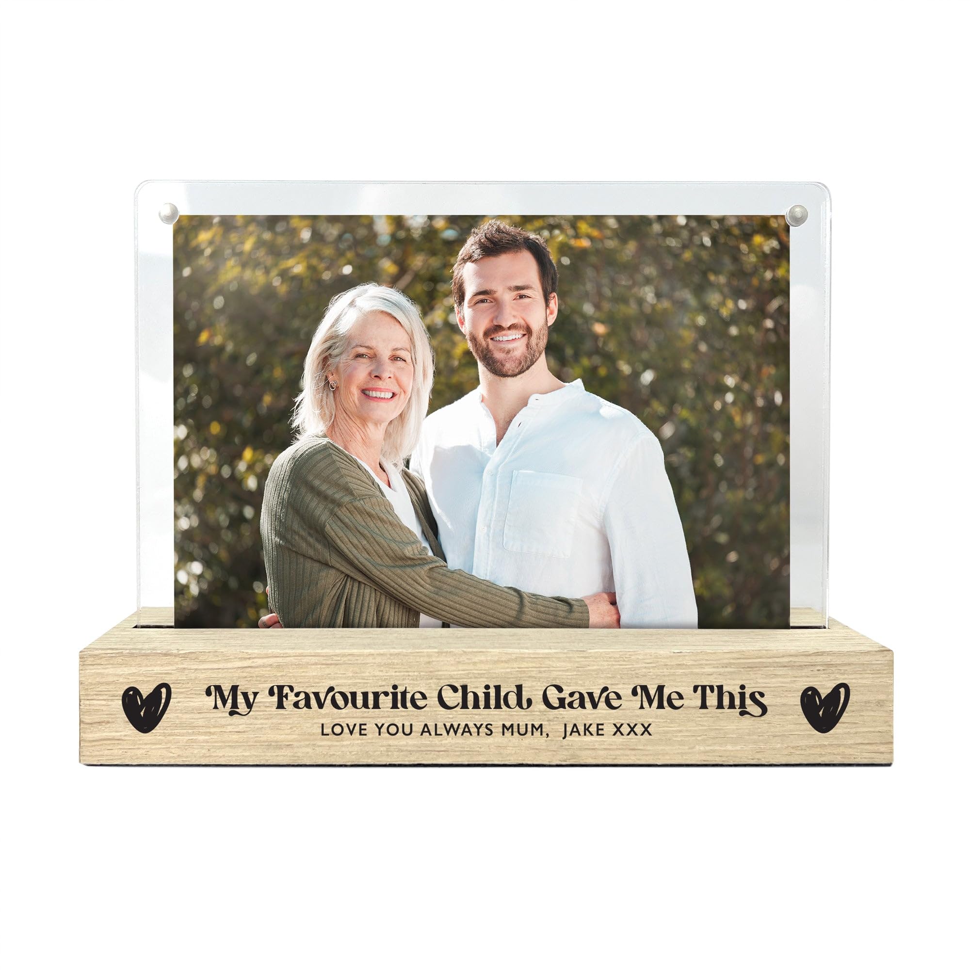 Personalised My Favourite Child Gave Me This Wooden Photo Frame - Custom Message | Mother's Day, Father's Day Gift | 6x4 Photo