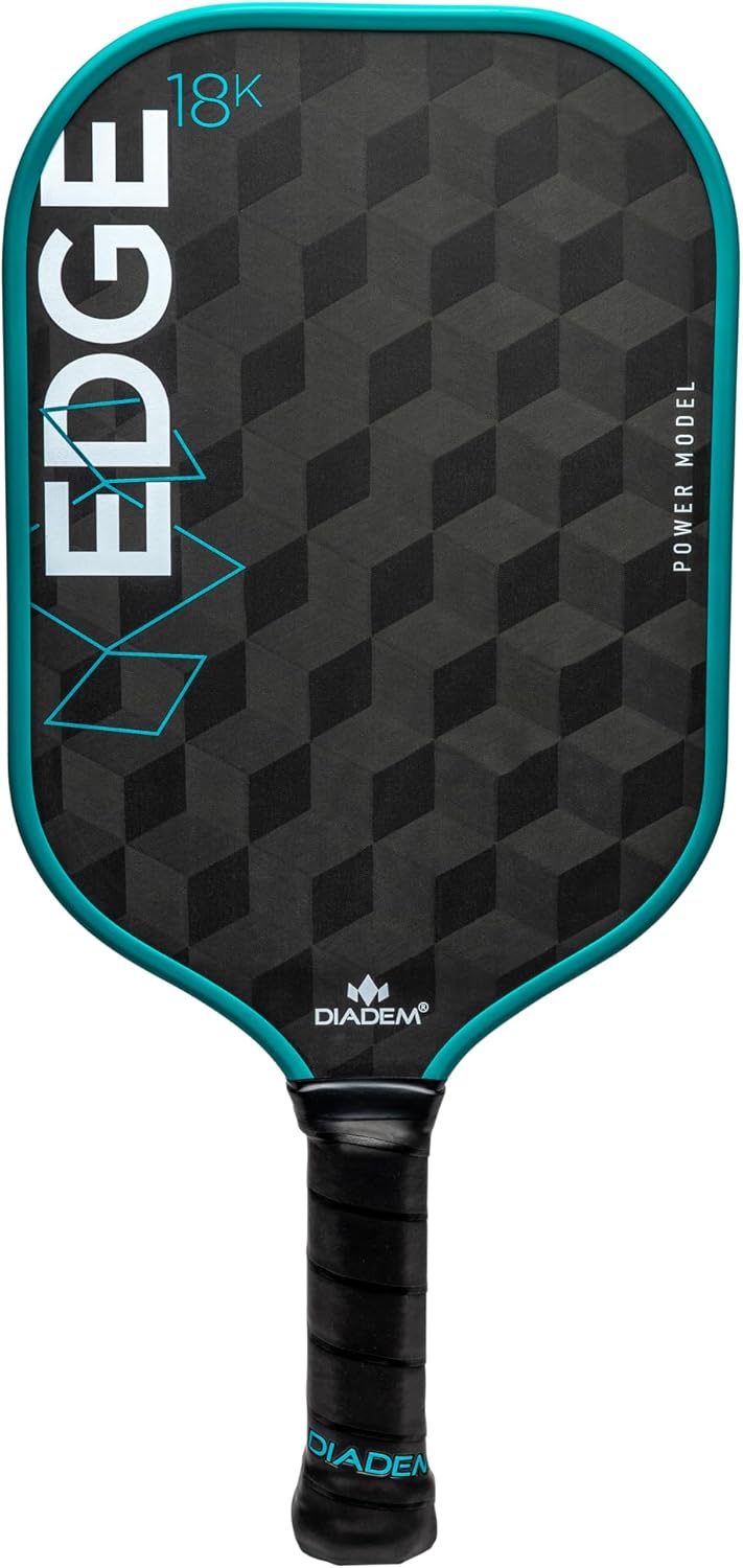 Diadem Sports Diadem Edge 18K Power Pickleball Paddle USAPA Approved | 18K Carbon Fiber Face for Spin & Control | 16mm Control Paddle
