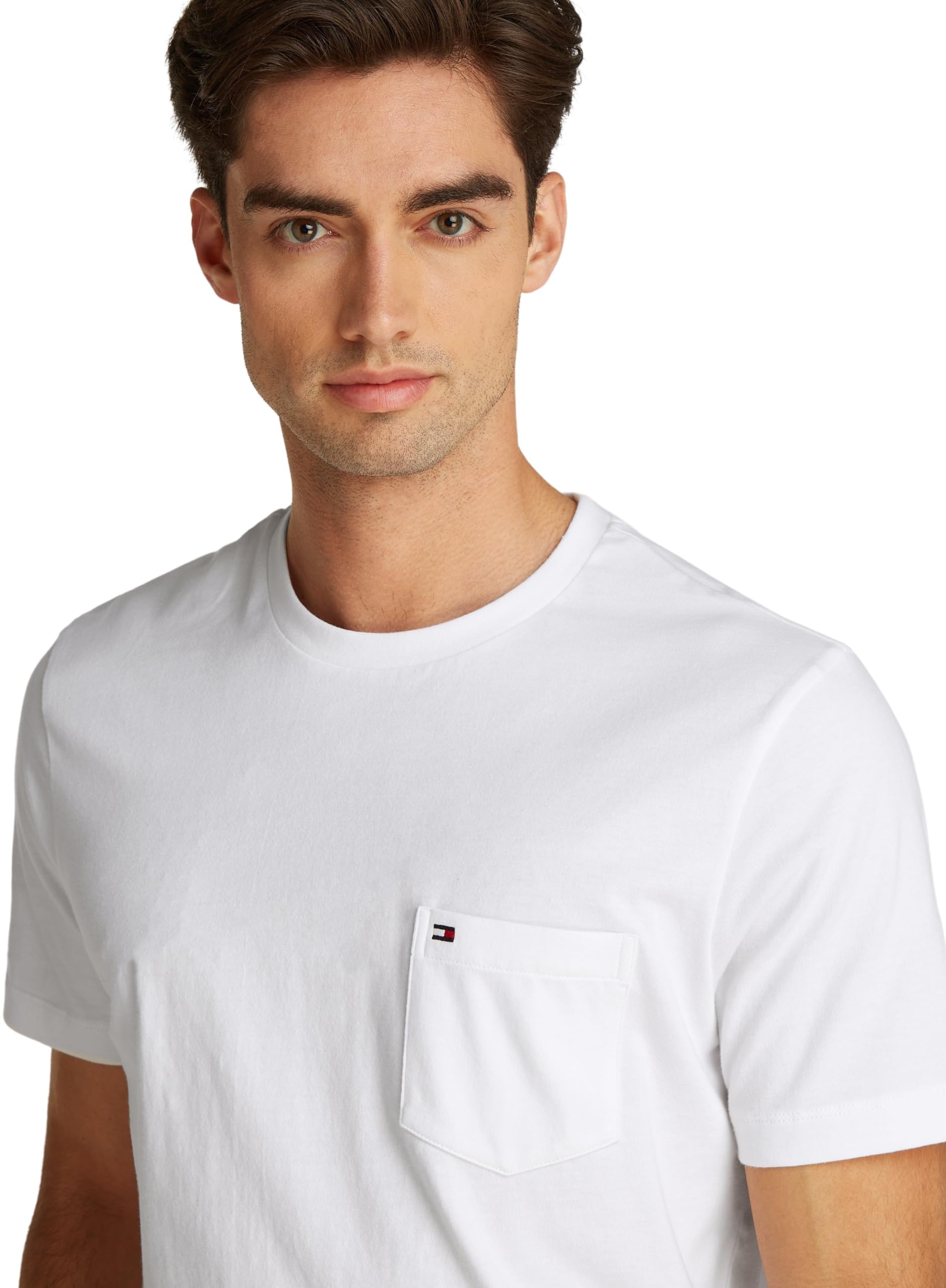 Tommy Hilfiger Uomo T-Shirt Maniche Corte Essential con Taschino sul Petto