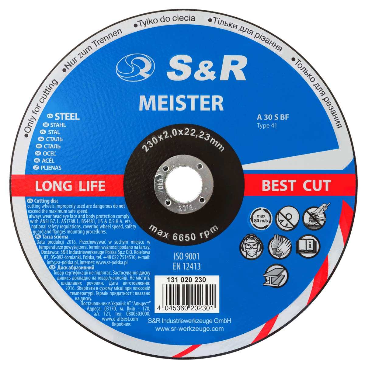 Dischi Da Taglio Merryland 180mm Per Smerigliatrice - 25 Pezzi | Per Ferro, Metallo E Acciaio INOX - Foto 2