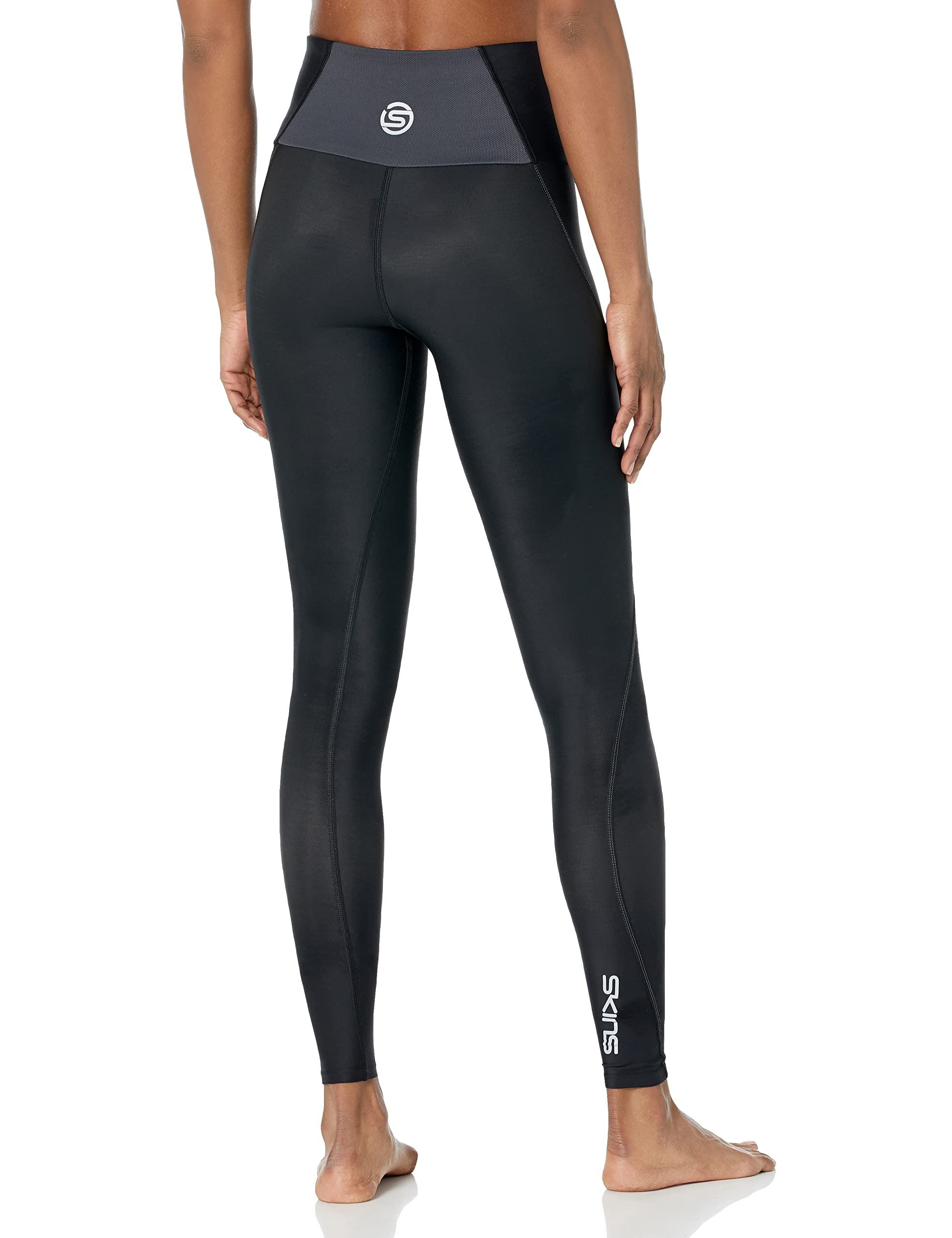 Skins Women's Series-3 Compression Travel and Recovery Long Tights, Black, Small