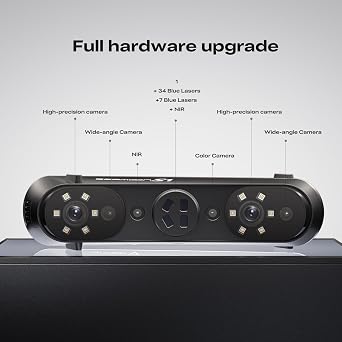 Creality 3D Scanner Sermoon S1 for Engineering Printing, 1+7+34 Blue Laser Handheld Scanner with 90FPS Scan Range (5mm-4m) & 0.02mm Accuracy, Deep Hole Detection 0.1mm, Compatible with Windows/macOS