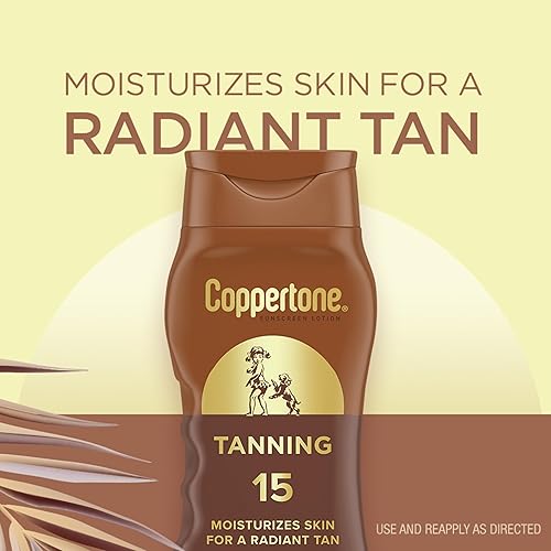 Miniatura 3 de Coppertone Loción bronceadora de protección solar, protector solar corporal resistente al agua SPF 15, protector solar SPF 15 de amplio espectro,